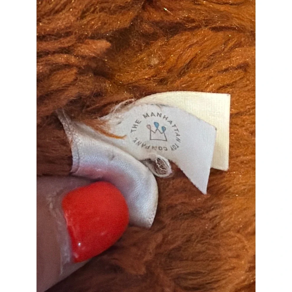 Manhattan Toy Company 2016 Rust Orange Shaggy Fox Plush Weighted Bottom Woodland